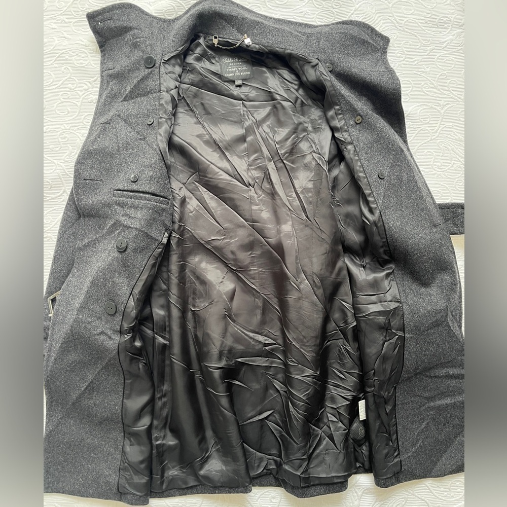 Aritzia Babaton Tulula Bromley Wool & Cashmere Gray Belted Pea Coat Size XS - Picture 8 of 12